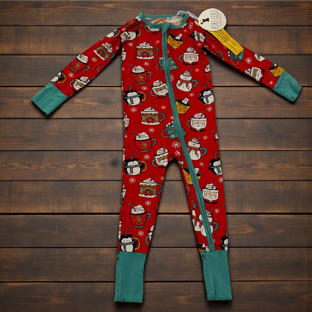 NWT Kiki + Lulu Bamboo Convertible Zippy - Hot Cocoa Express Holiday 2T